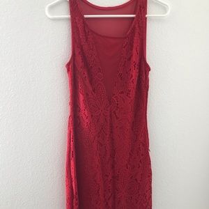 Red cocktail dress